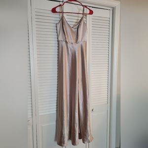 XS Birdy Grey champagne floor length maxi dress